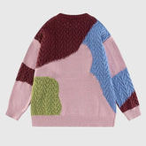 Vintage Chic Color Clash Gemütlicher Pullover